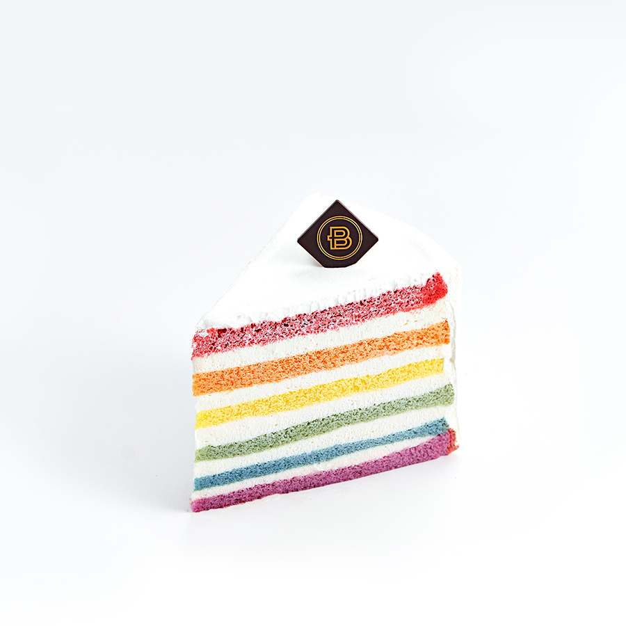 彩虹蛋糕切片