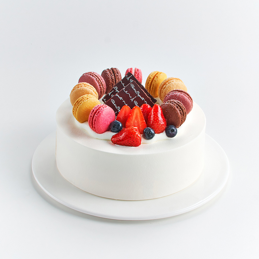 莓满马卡龙蛋糕7英寸