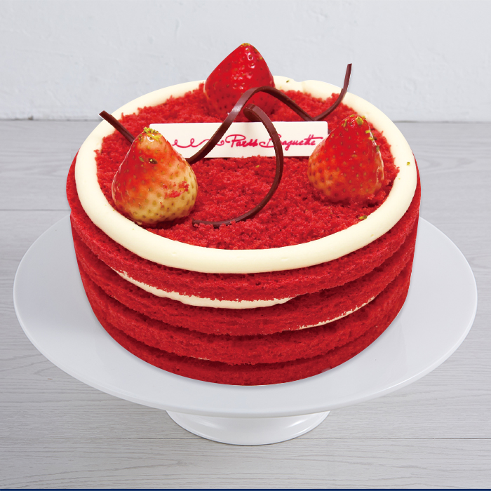 红丝绒草莓蛋糕6英寸